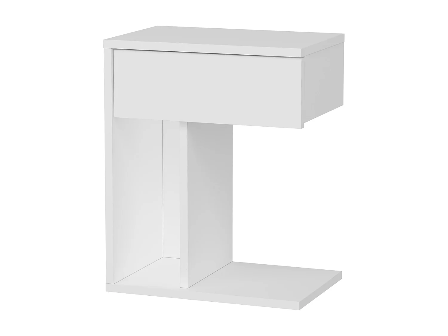 Table de chevet TYCHE - blanc, 55x29,4x44,4