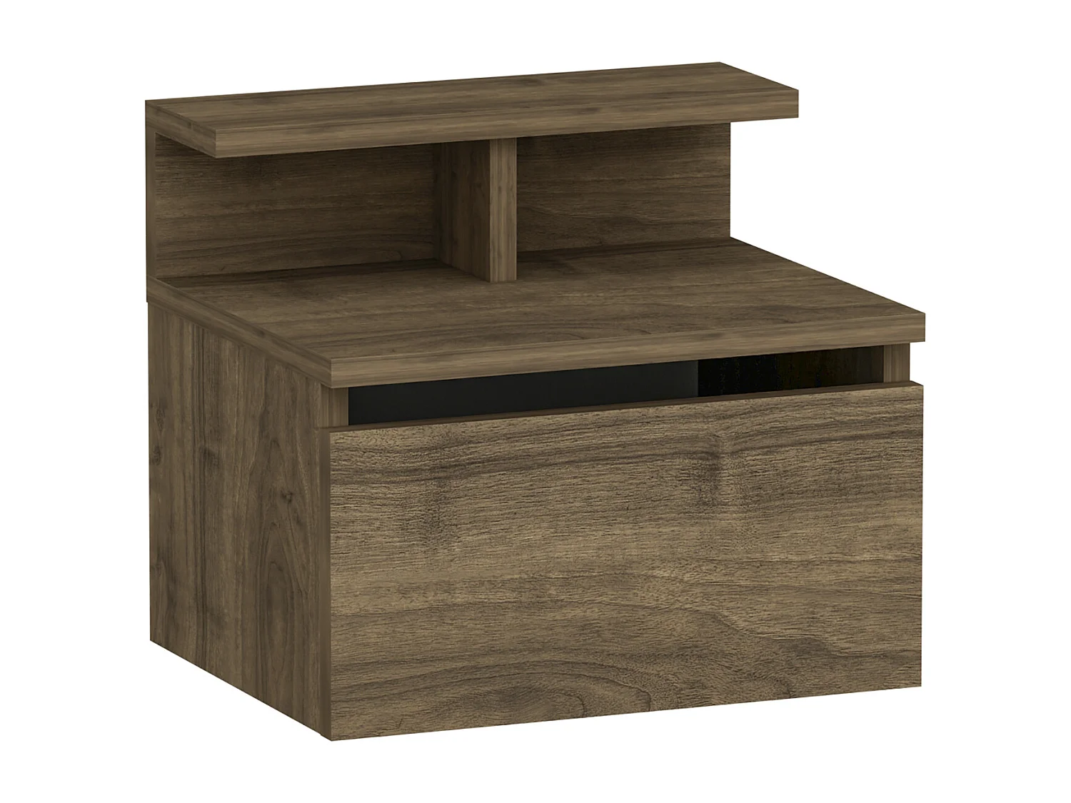 Table de chevet HADES - couleur naturelle foncée, 35x31,6x39,8