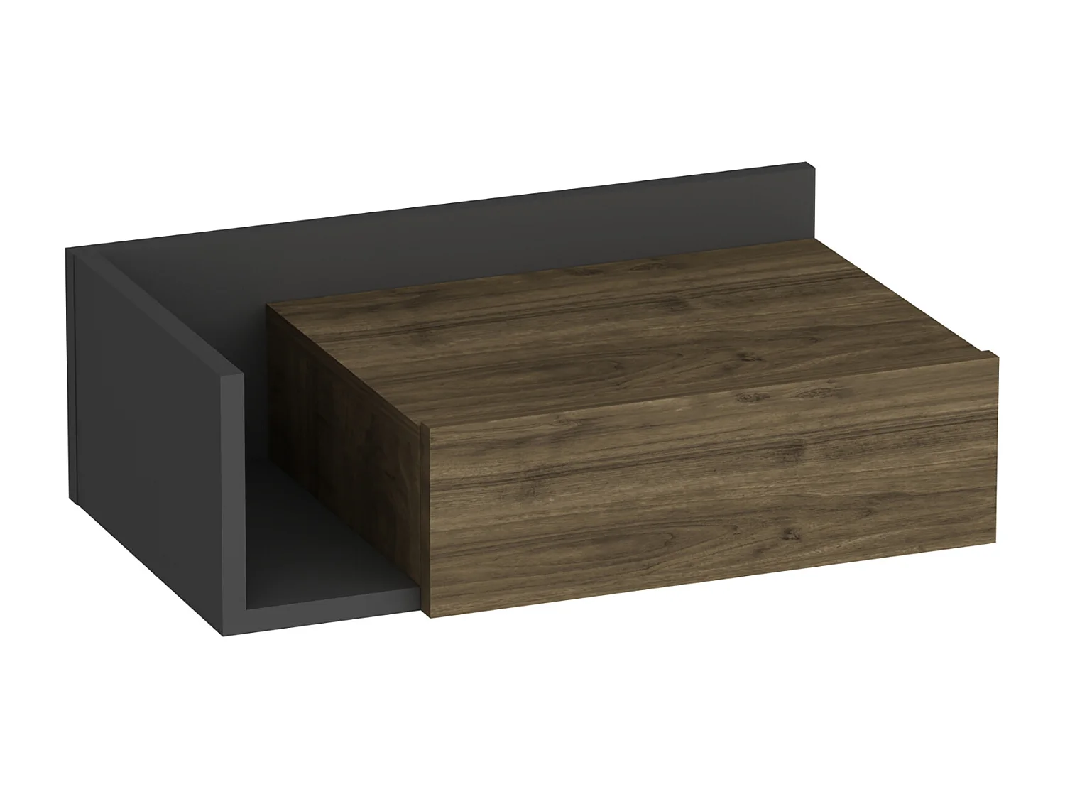 Nachttisch HEPHAISTOS- Anthrazitgrau  , 21,4x35x60