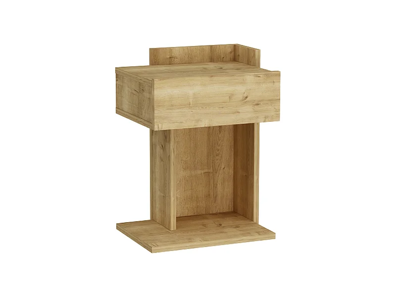 Table de chevet HERAKLES - couleur naturelle claire, 55x33,2x41,4