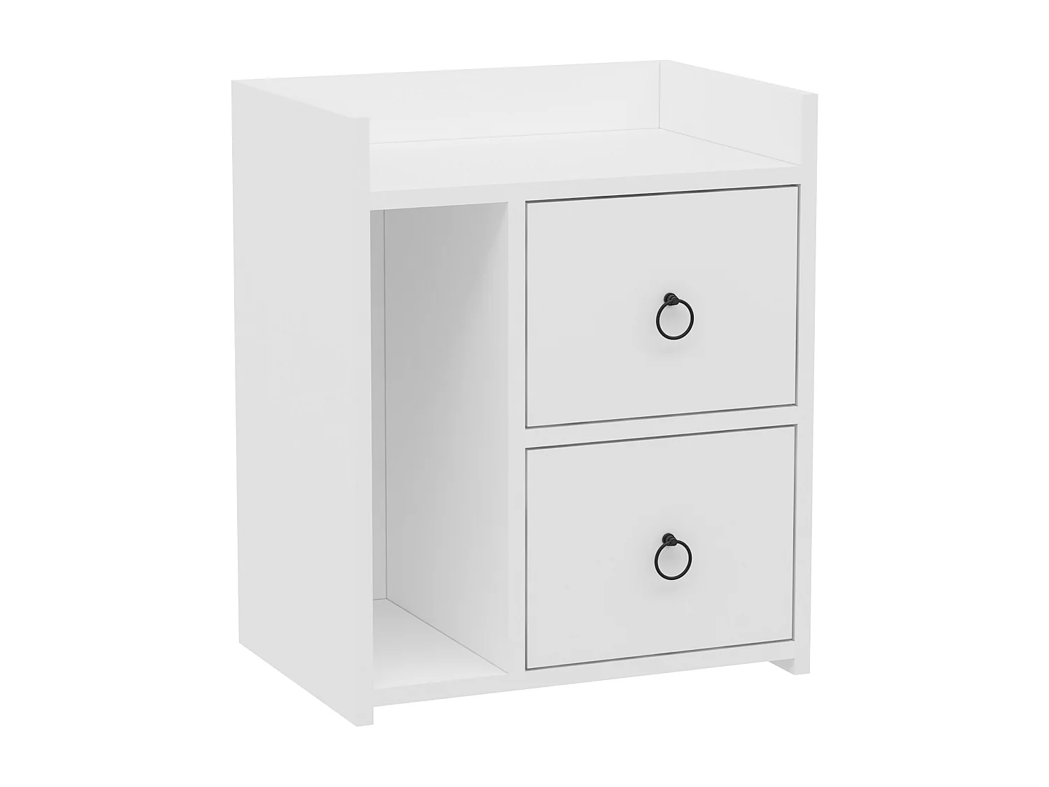 Table de chevet VENUS blanc, 60x35x50