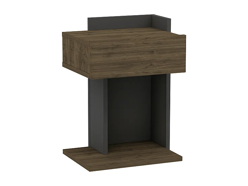 Table de chevet HERAKLES - marron, 55x33,2x41,4