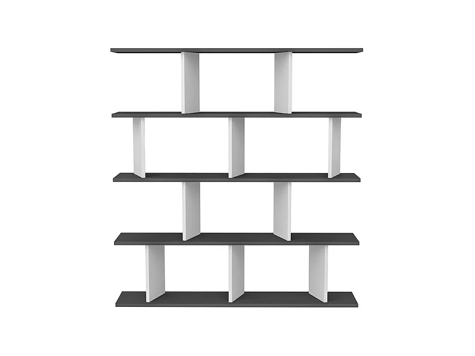 Standregal JORIN- Anthrazit / Weiß, 130x137x25