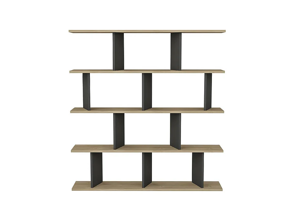 Standregal JORIN- Eiche / Anthrazit, 130x137x25