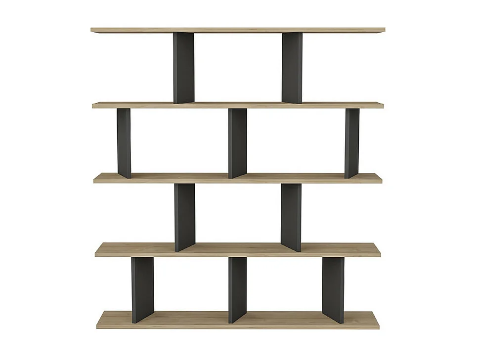 Standregal JORIN- Eiche / Anthrazit, 130x137x25