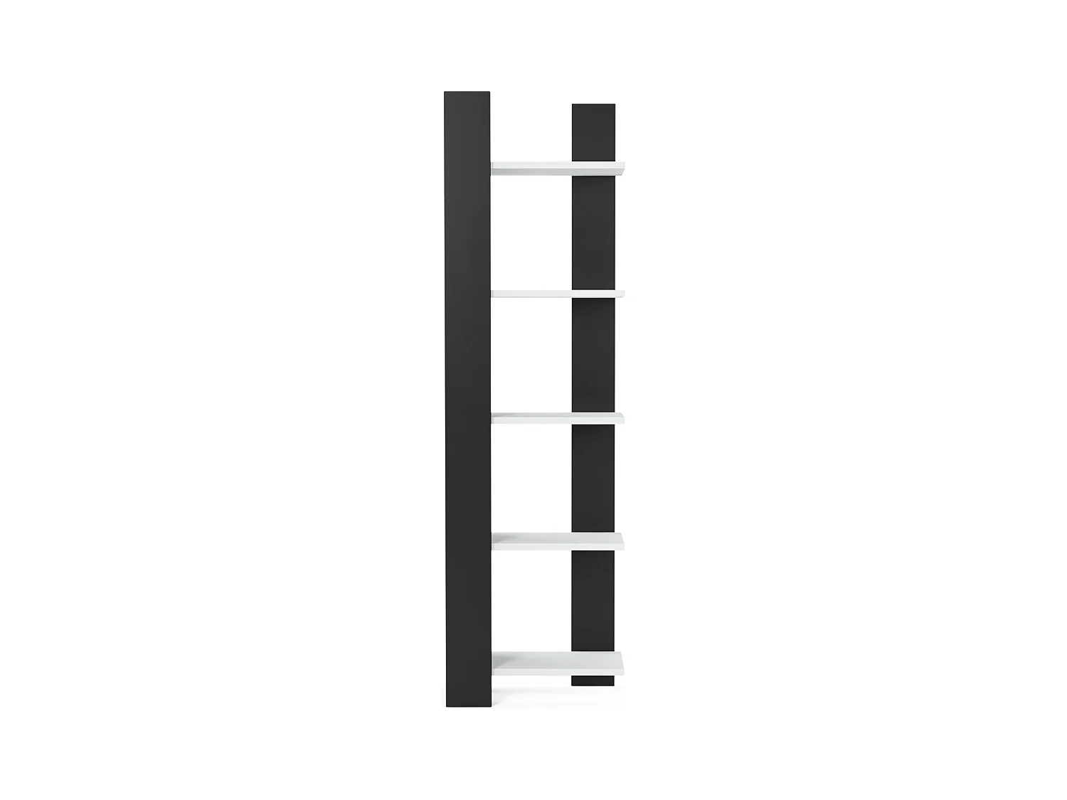 Bibliothèque REETA- Blanc Marron, 45x160x26