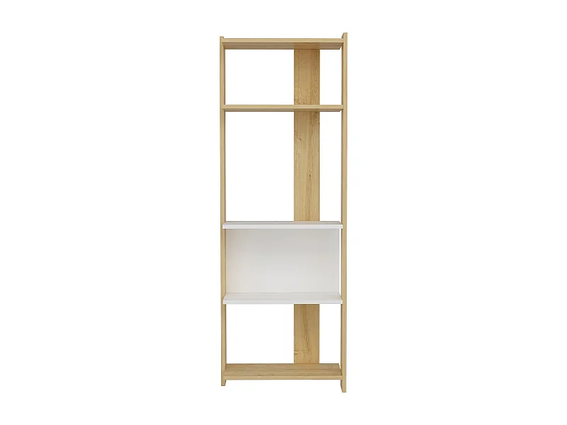 Boekenkast ABIS- eiken/wit, 58,6x165x26,8