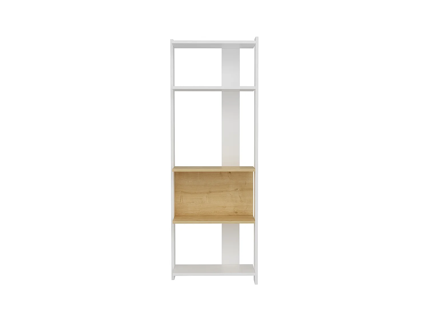 Bibliothèque ABIS - blanc/chêne, 58,6x165x26,8
