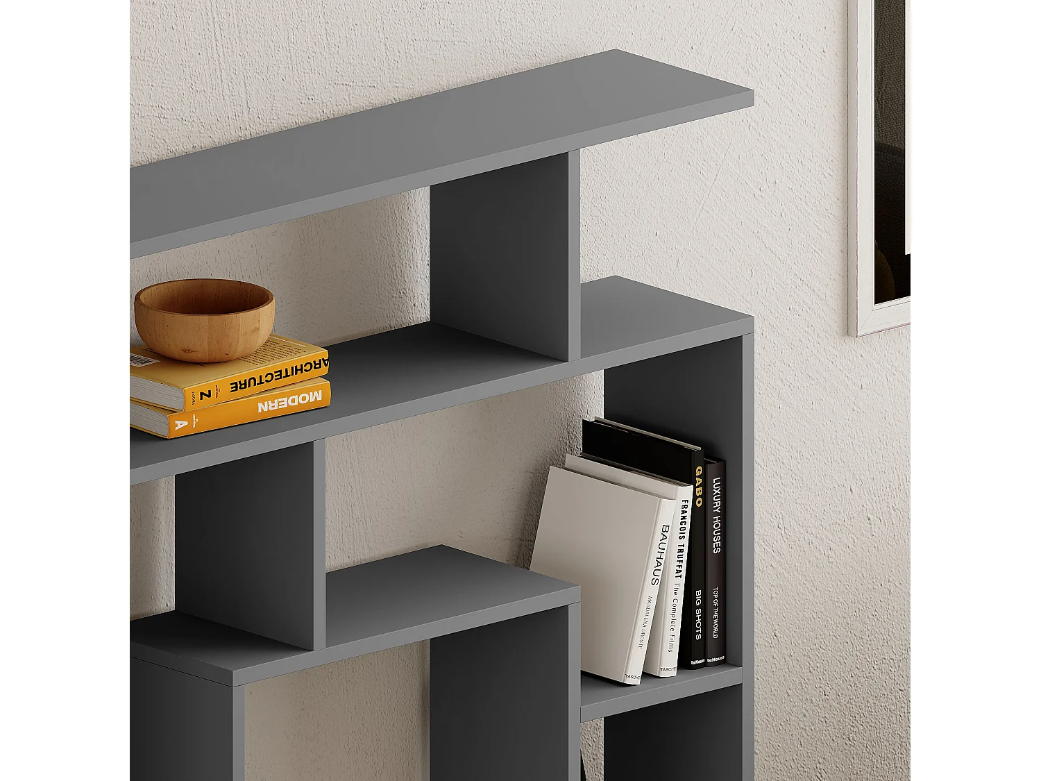 Etagère LABIRENT - anthracite, 125x129x22