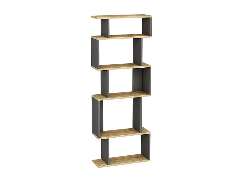 Standregal EROS- Dunkle Eiche / Anthrazit, 60x160x22