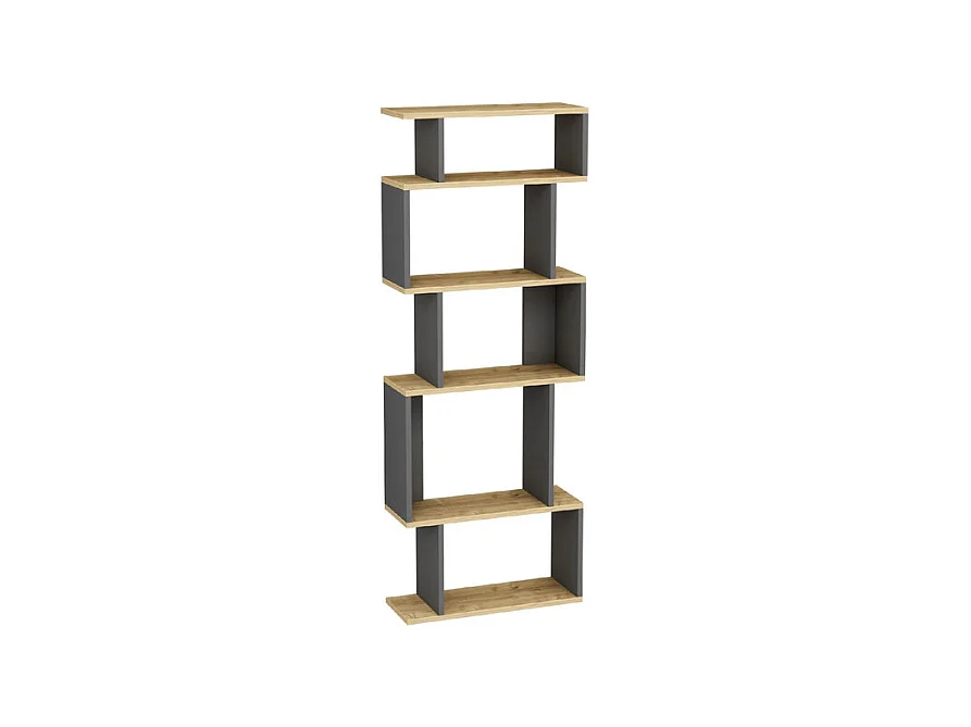 Étagère sur pied EROS - chêne foncé / anthracite, 60x160x22