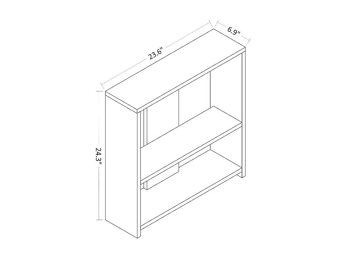 Standregal DOSI- Anthrazit, 60x62x17,6