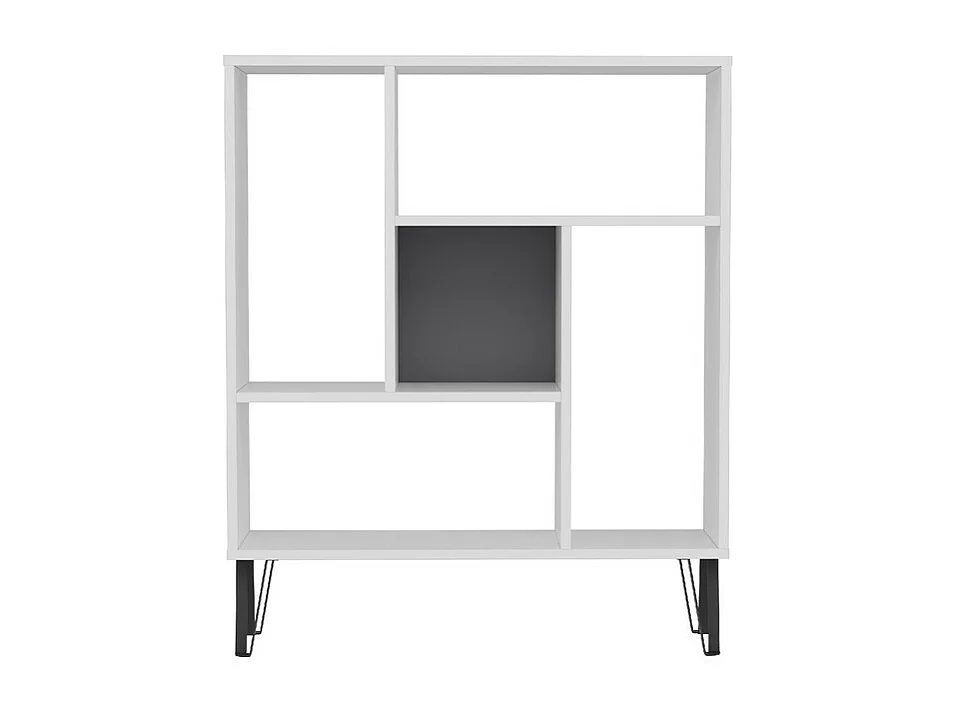 Etagère sur pied ARVEN - blanc / anthracite, 90x107,8x25