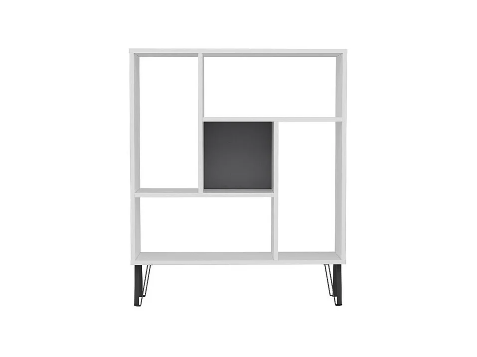 Etagère sur pied ARVEN - blanc / anthracite, 90x107,8x25