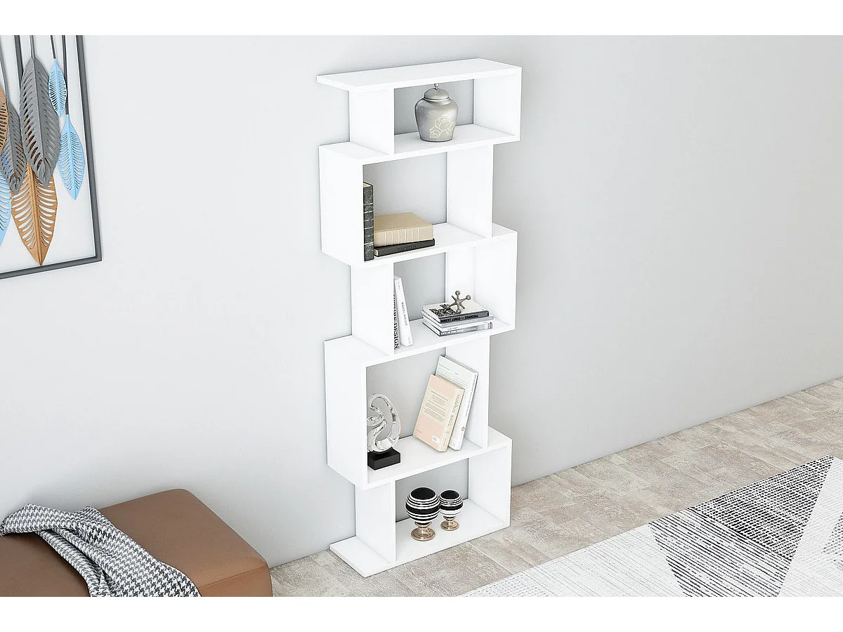 Étagère sur pied EROS - blanc / blanc, 60x160x22