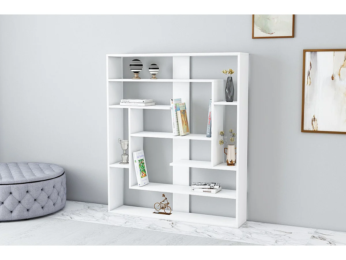 Standregal POSEIDON- Weiß, 114x132x22