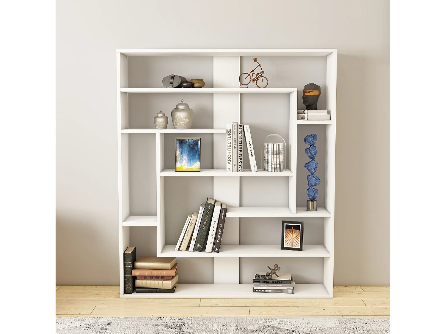 Standregal POSEIDON- Weiß, 114x132x22