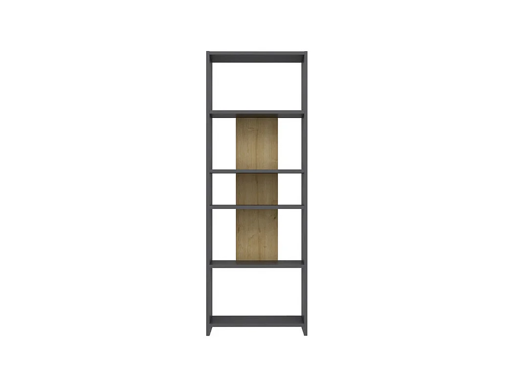 Étagère sur pied DIOSP - anthracite / chêne, 56,9x160x25