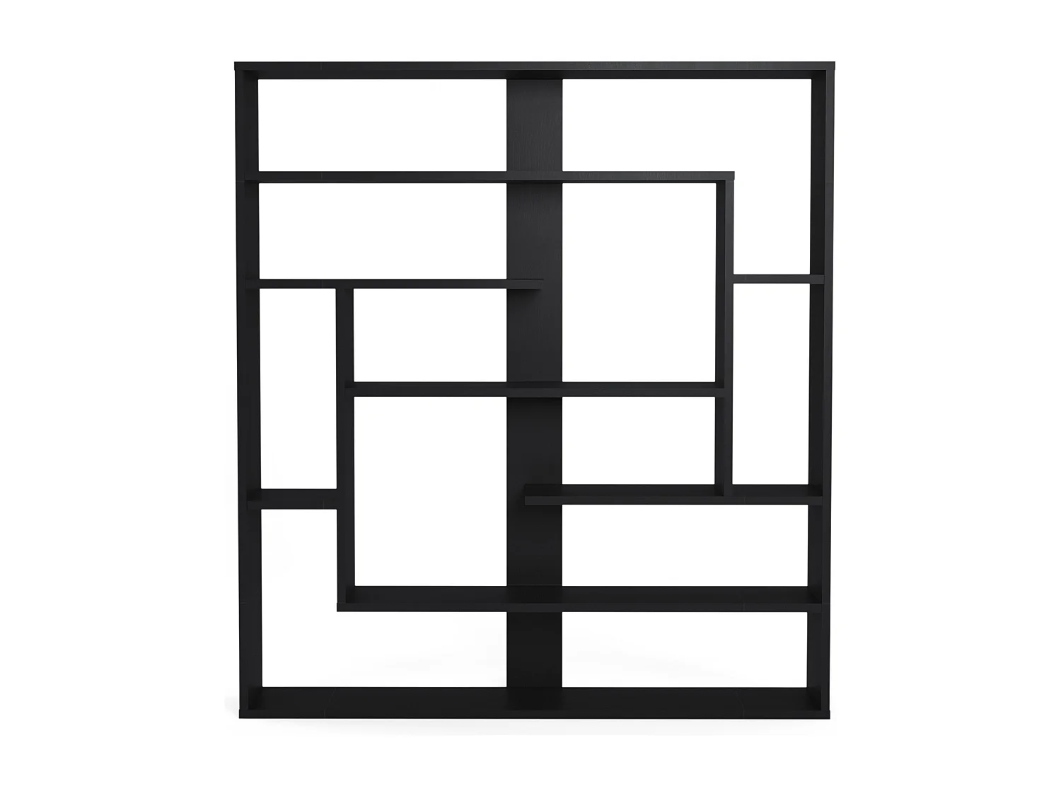 Boekenkast SEBASTIAN- Zwart, 120x132x22