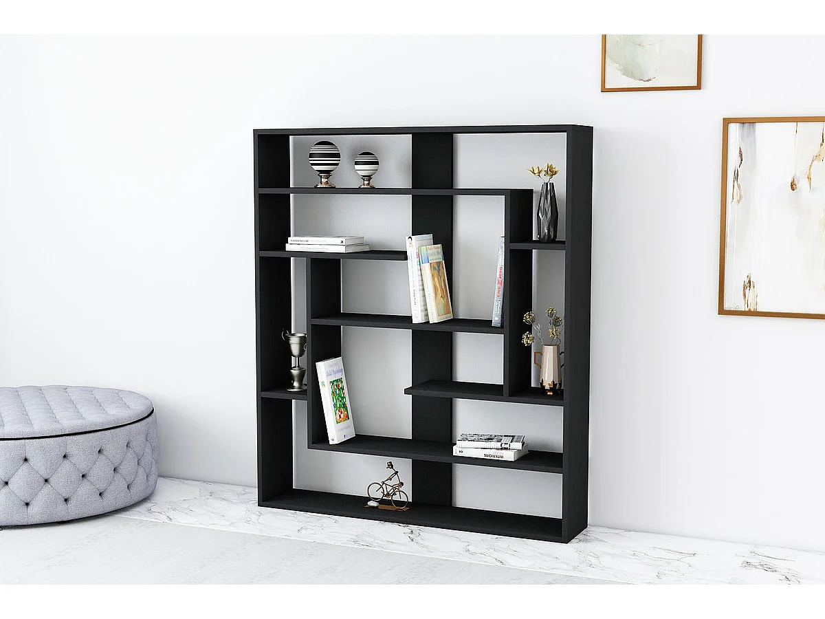 Standregal POSEIDON- Schwarz, 114x132x22