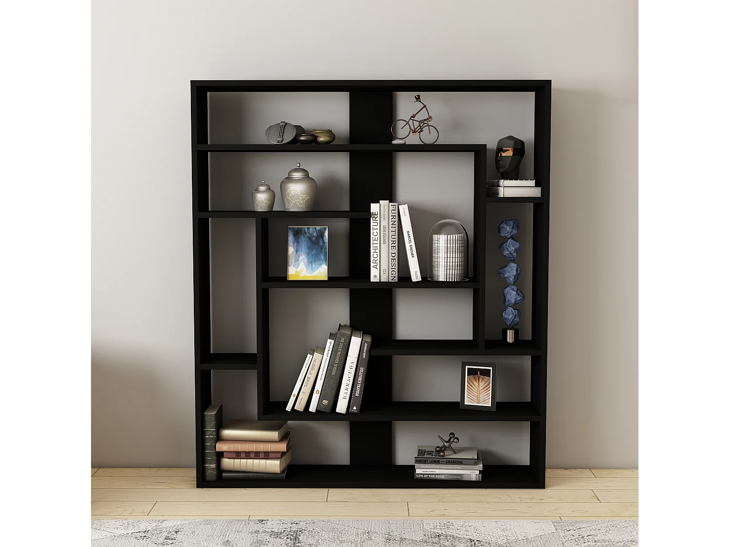 Standregal POSEIDON- Schwarz, 114x132x22