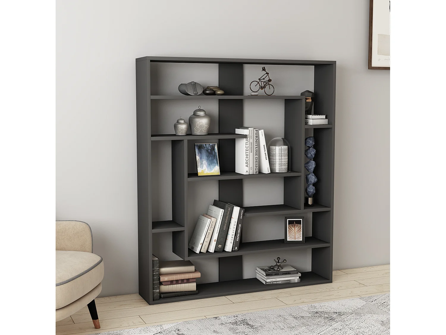 Mensola in piedi POSEIDON- antracite, 114x132x22