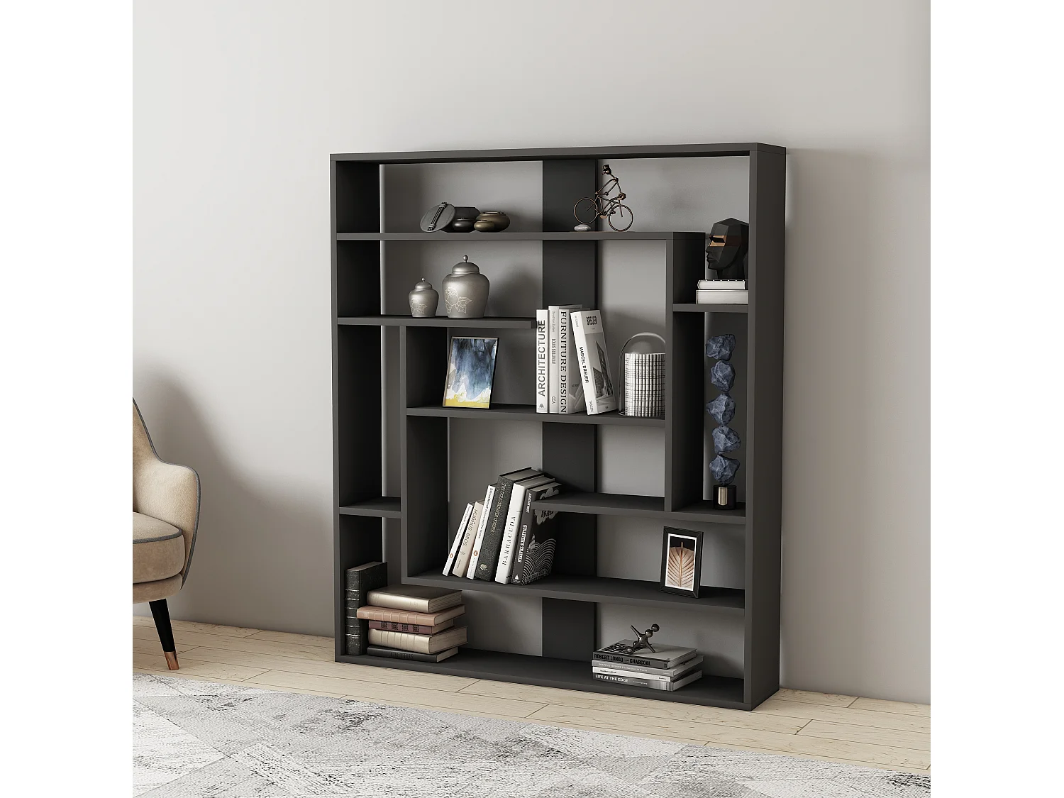 Mensola in piedi POSEIDON- antracite, 114x132x22