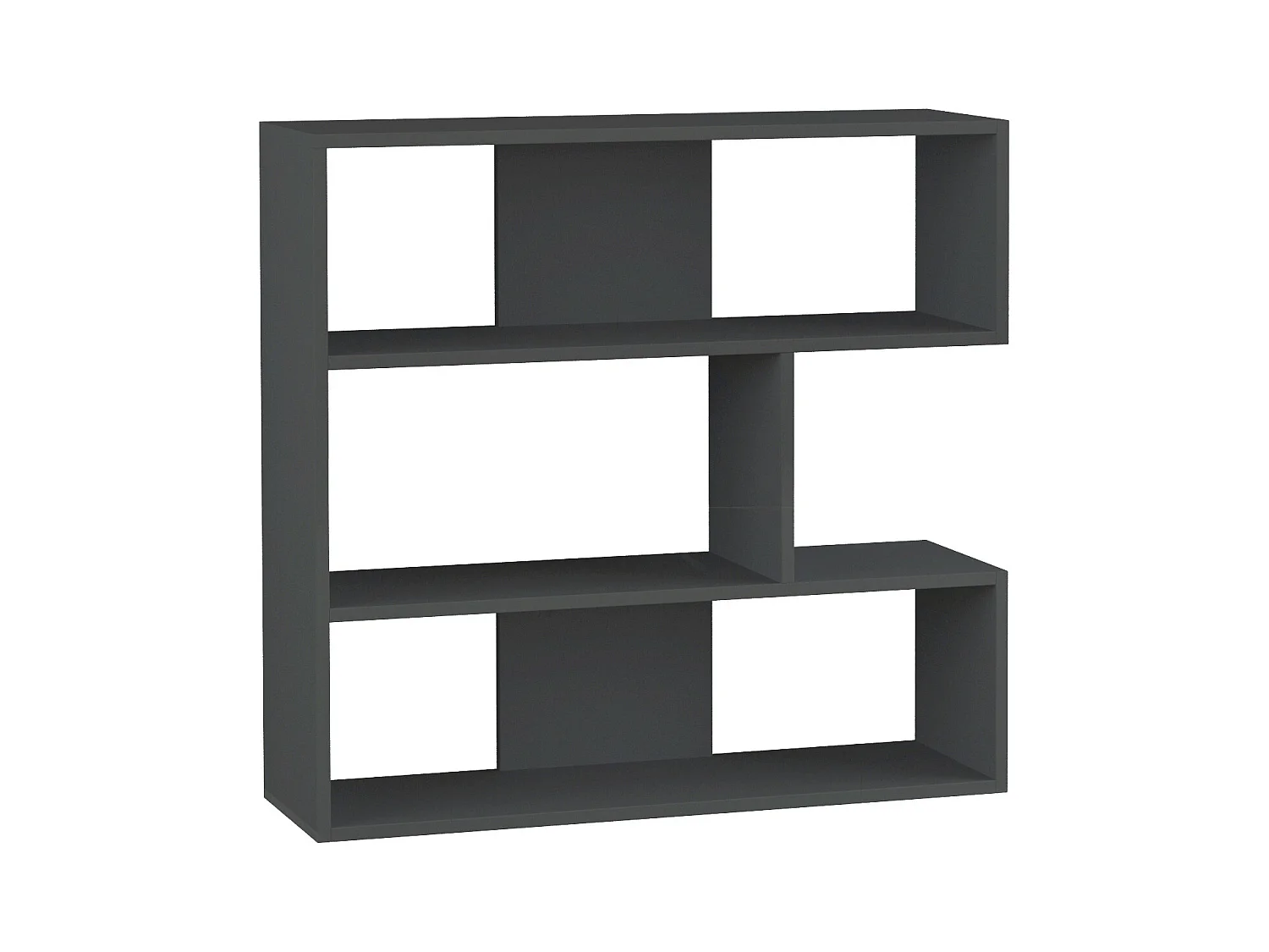 Bibliothèque MOLLY - anthracite, 93,6 x 29,6 x 89 cm