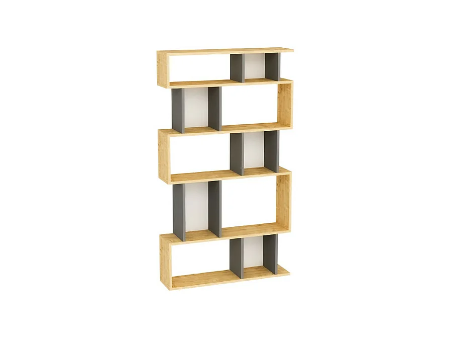 Étagère sur pied EROS WEIT - chêne / anthracite, 90x160x22