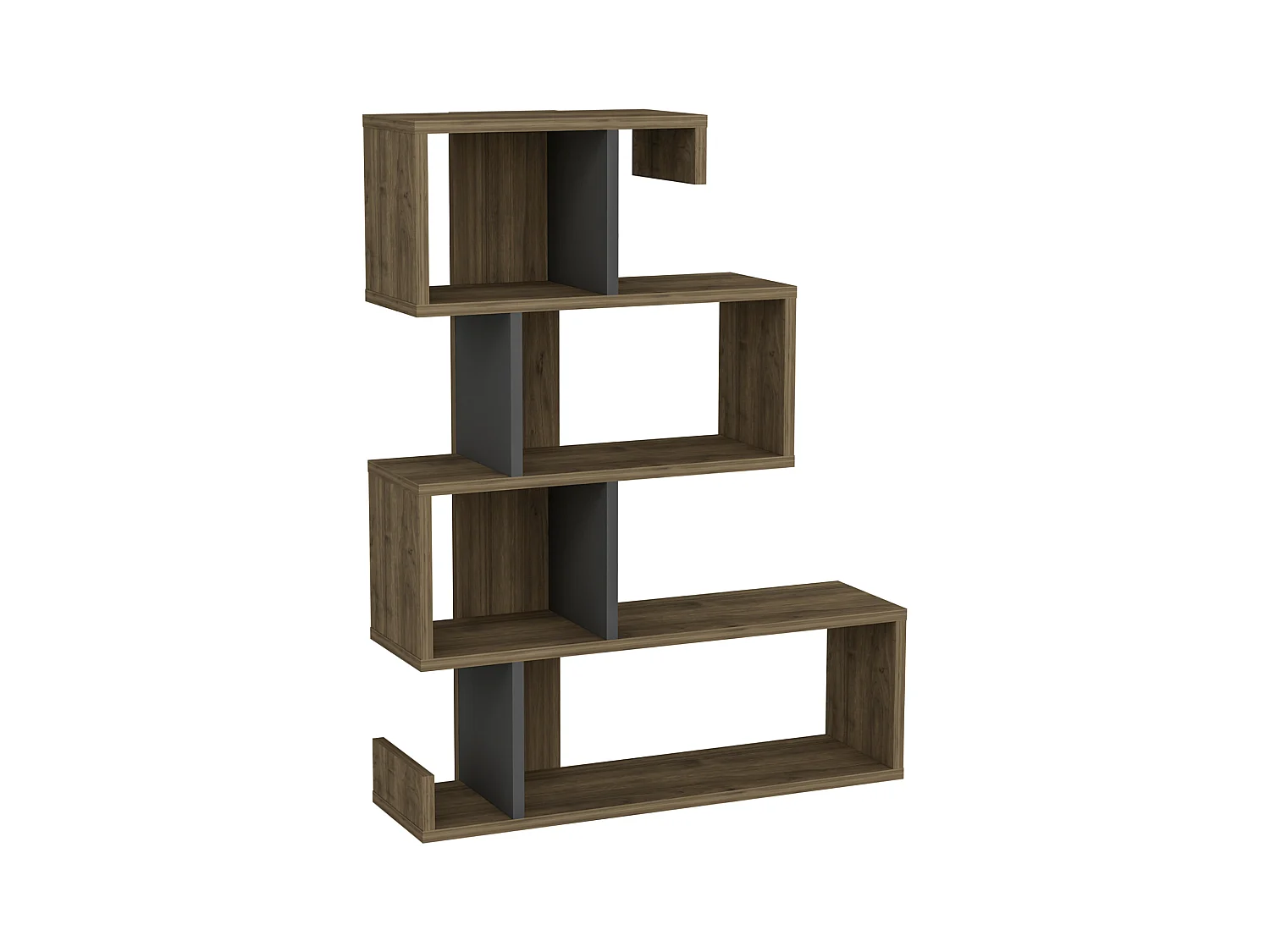 Bookcase ARES- Walnuss/Anthrazit, 80x103,8x23,8