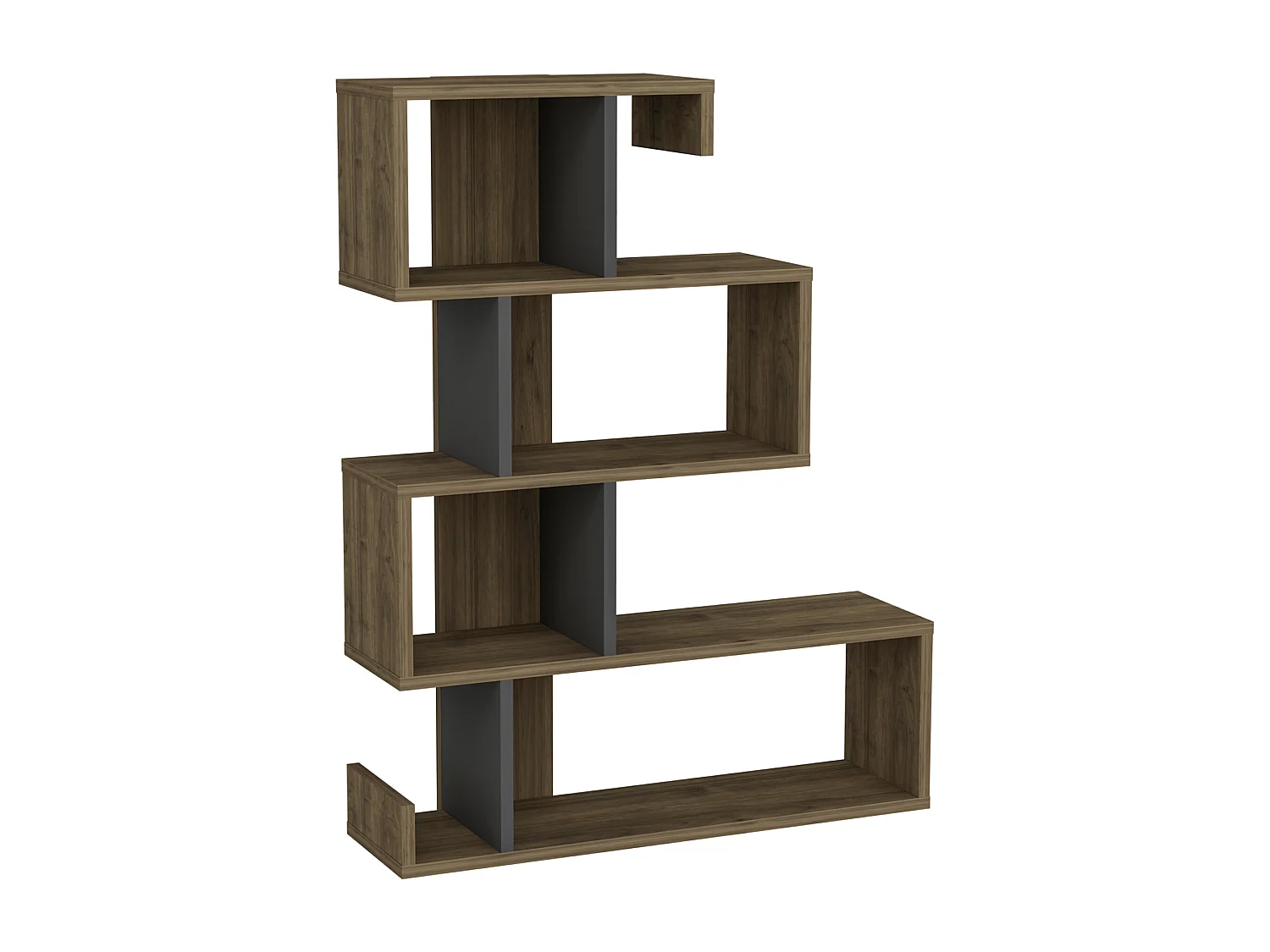 Bookcase ARES- Walnuss/Anthrazit, 80x103,8x23,8
