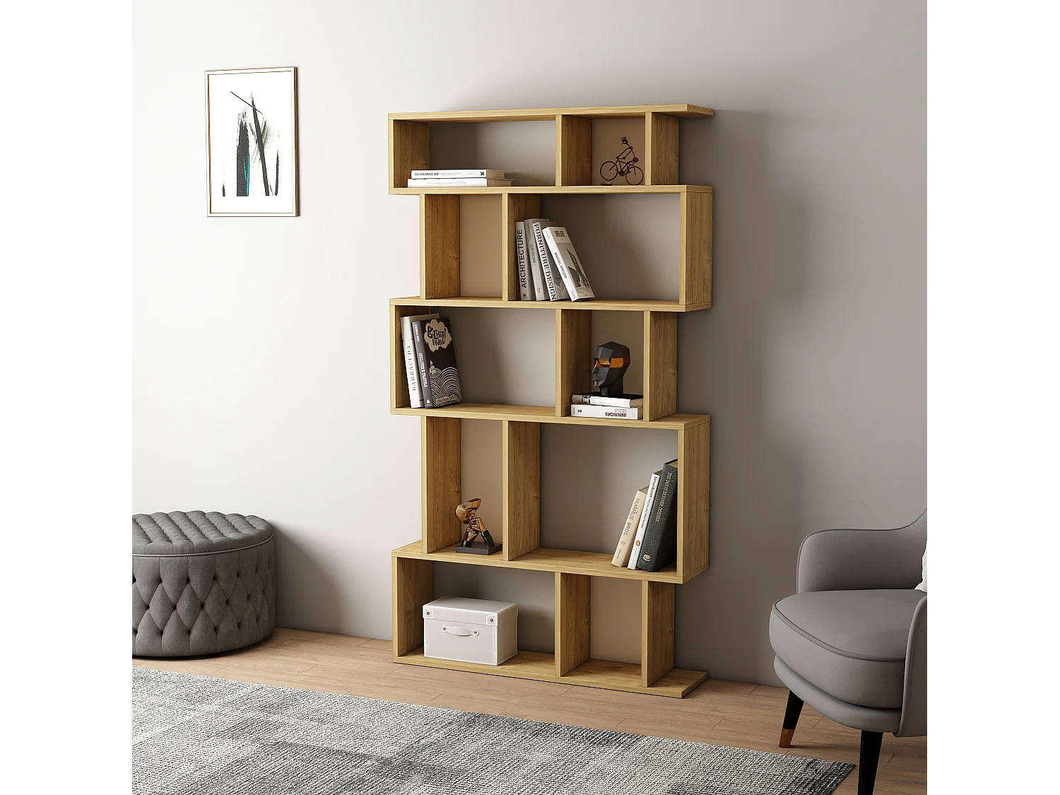 Standregal EROS WEIT- Eiche, 90x160x22