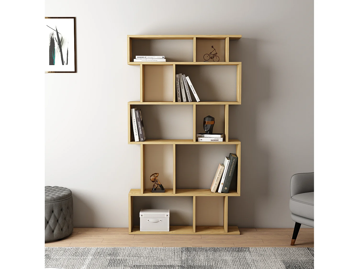 Standregal EROS WEIT- Eiche, 90x160x22