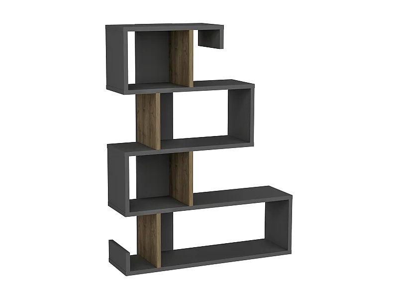 Bookcase ARES- Anthrazit/Walnuss, 80x103,8x23,8