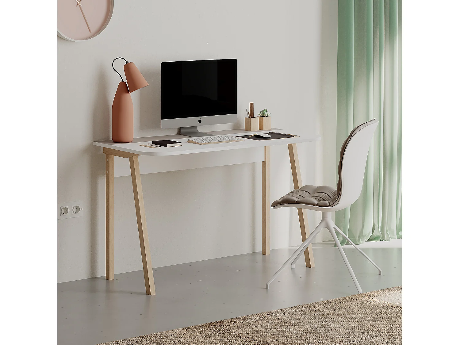 Tisch Luton - Beige, 120 x 75 x 60 cm