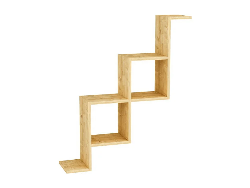 Étagère murale NEMESIS-couleurs naturelles claires, 84x96x22