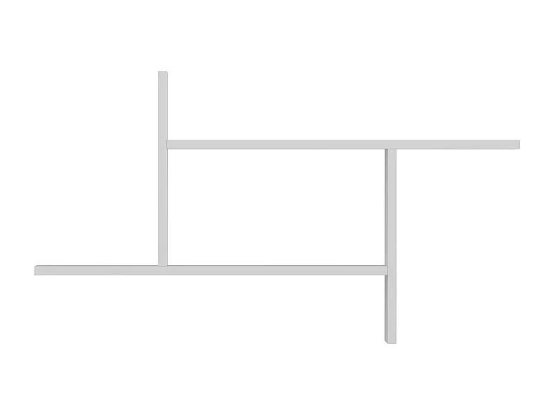 Półka ścienna RYAN - biała, 99x55x14