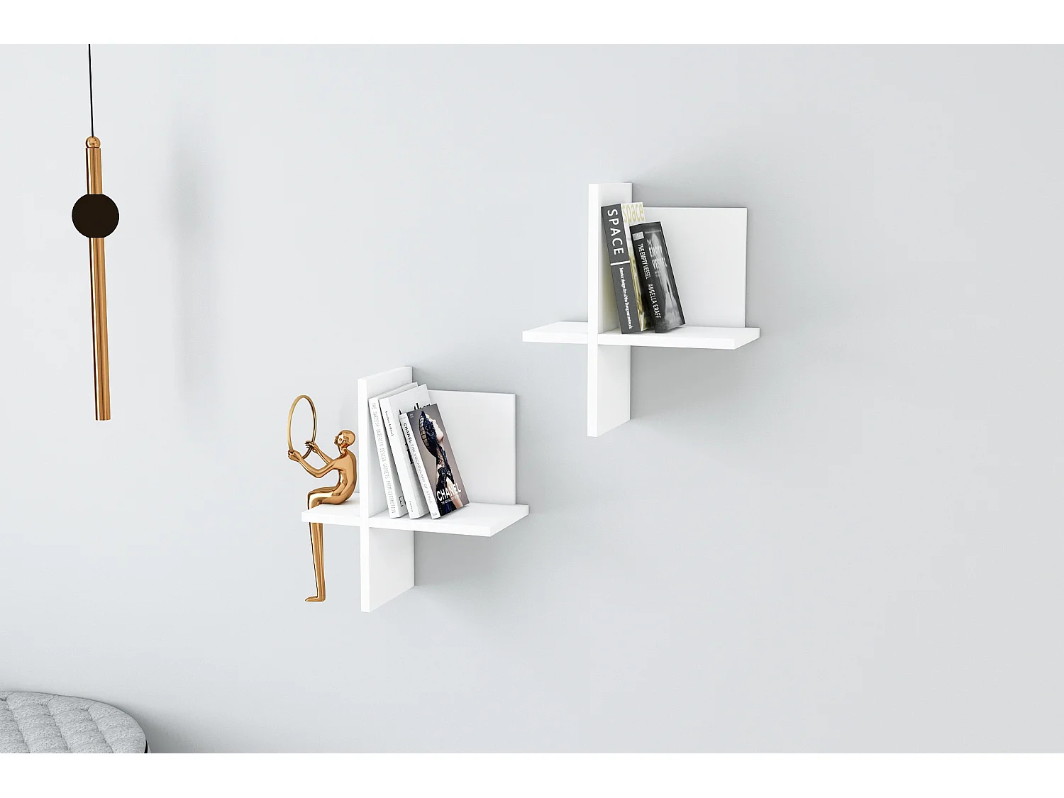 Wandregal DIANA-Weiß,26x45x22