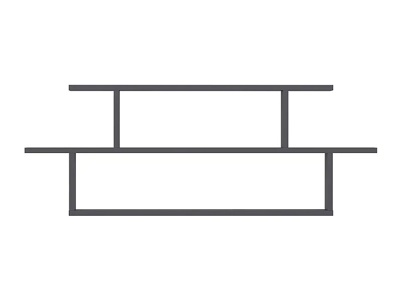 Wall Shelf SENECA-  Anthrazit, 120x44,6x14,6