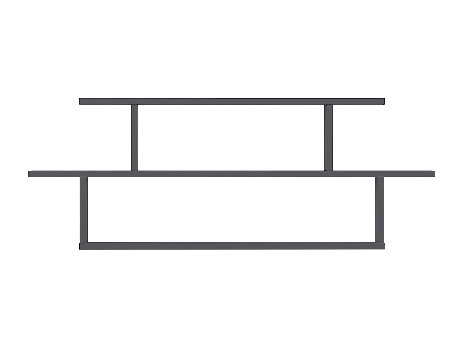 Wall Shelf SENECA-  Anthrazit, 120x44,6x14,6