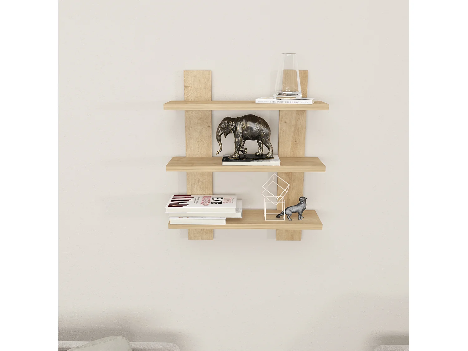 Wandregal WACO-helle Eiche,50x60x16