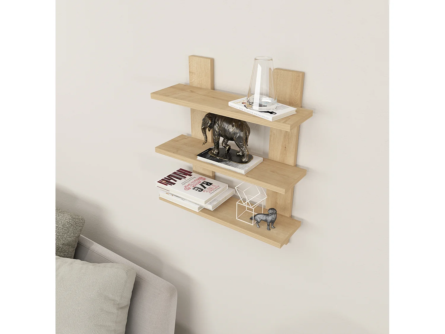 Wandregal WACO-helle Eiche,50x60x16