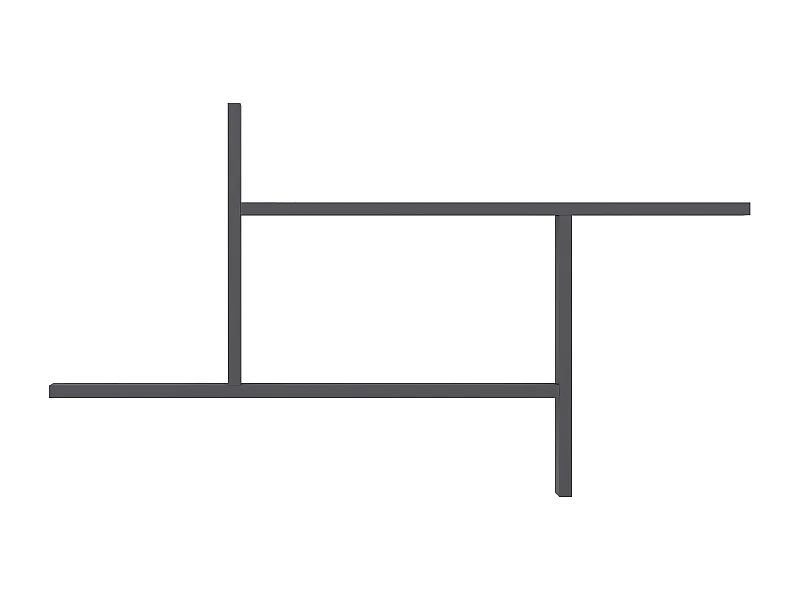 Etagère murale RYAN-gris anthracite, 99x55x14