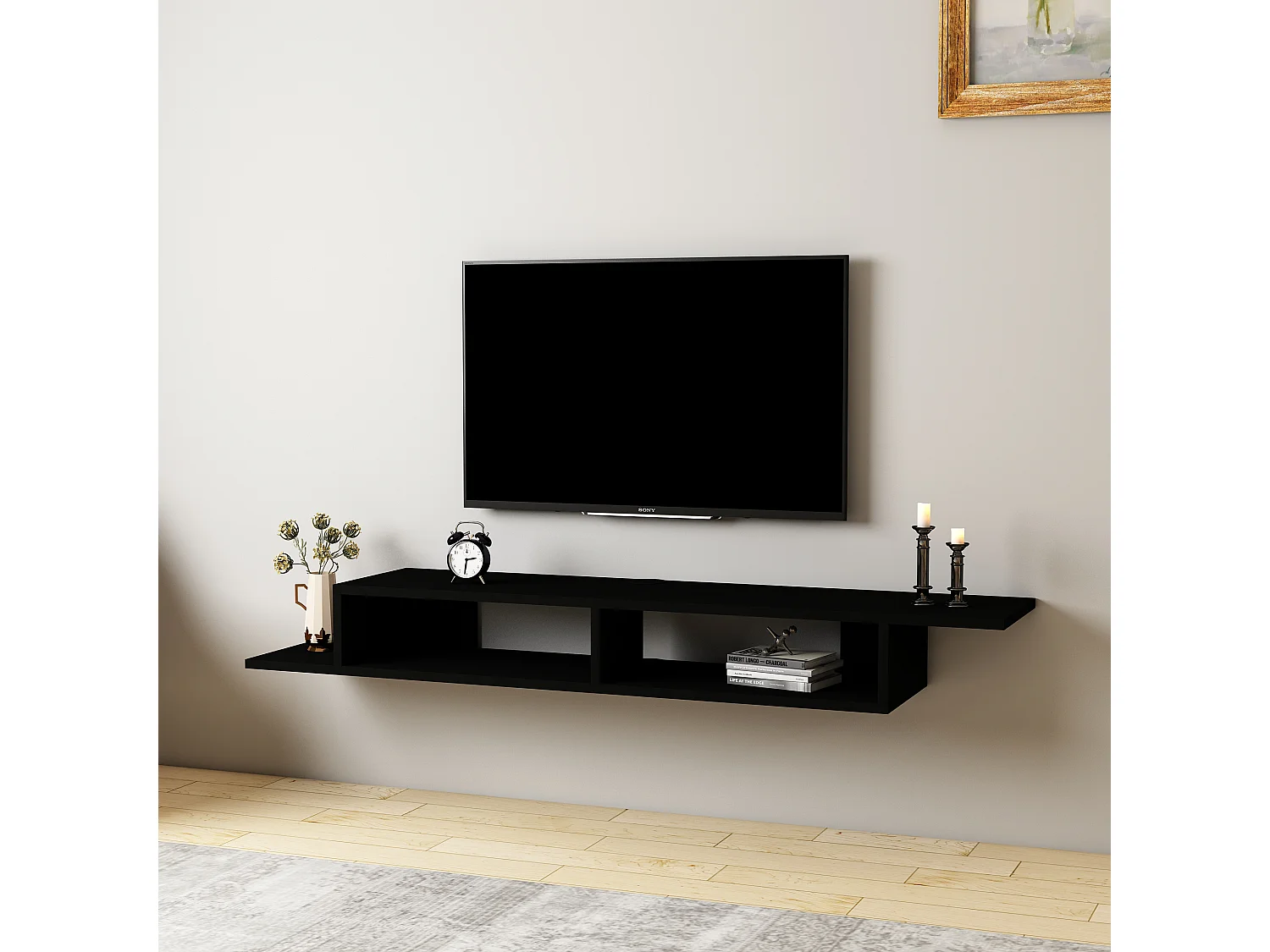 Tv Wandregal ARTEMİS-Schwarz,149x16x29