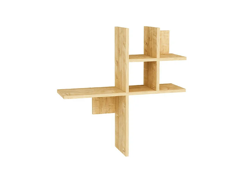 Etagère murale HERMES-couleurs naturelles claires, 73x75x22