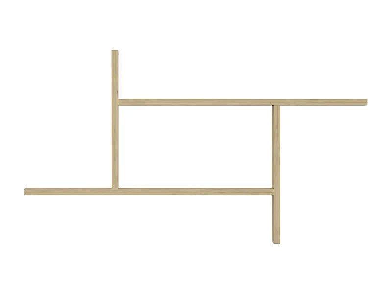 Wandregal RYAN -Braun, 99x55x14