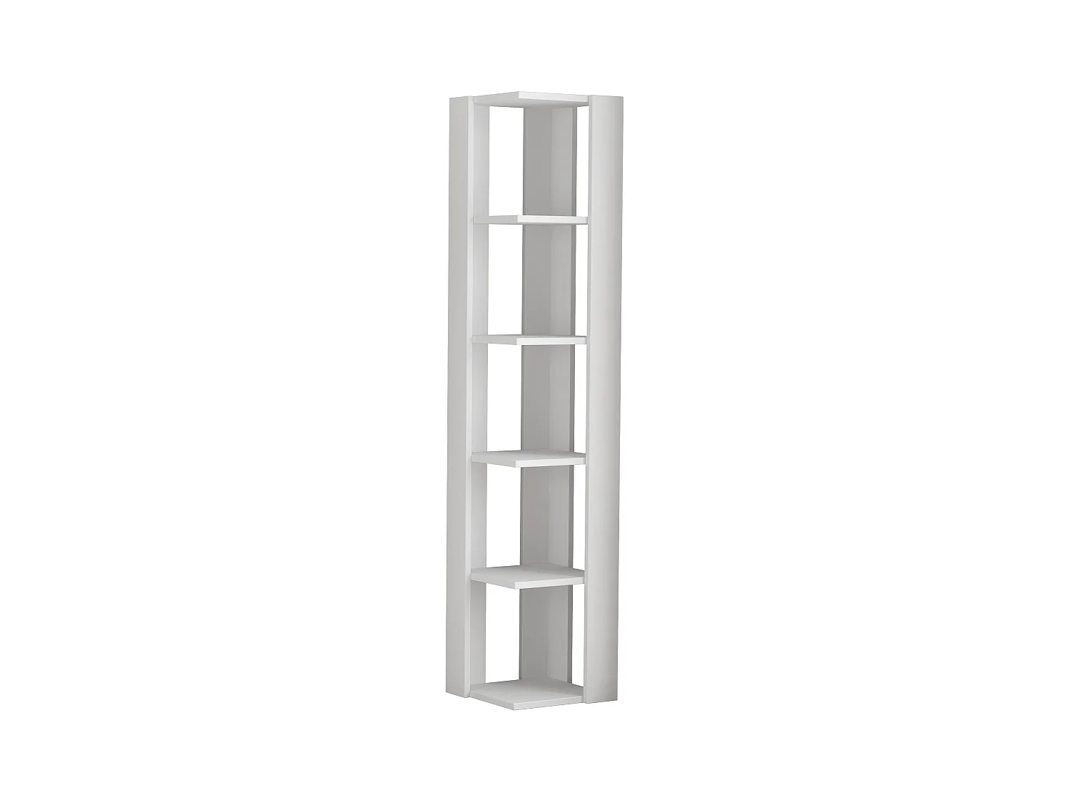 Étagère d'angle NATI-blanc, 34x161x34