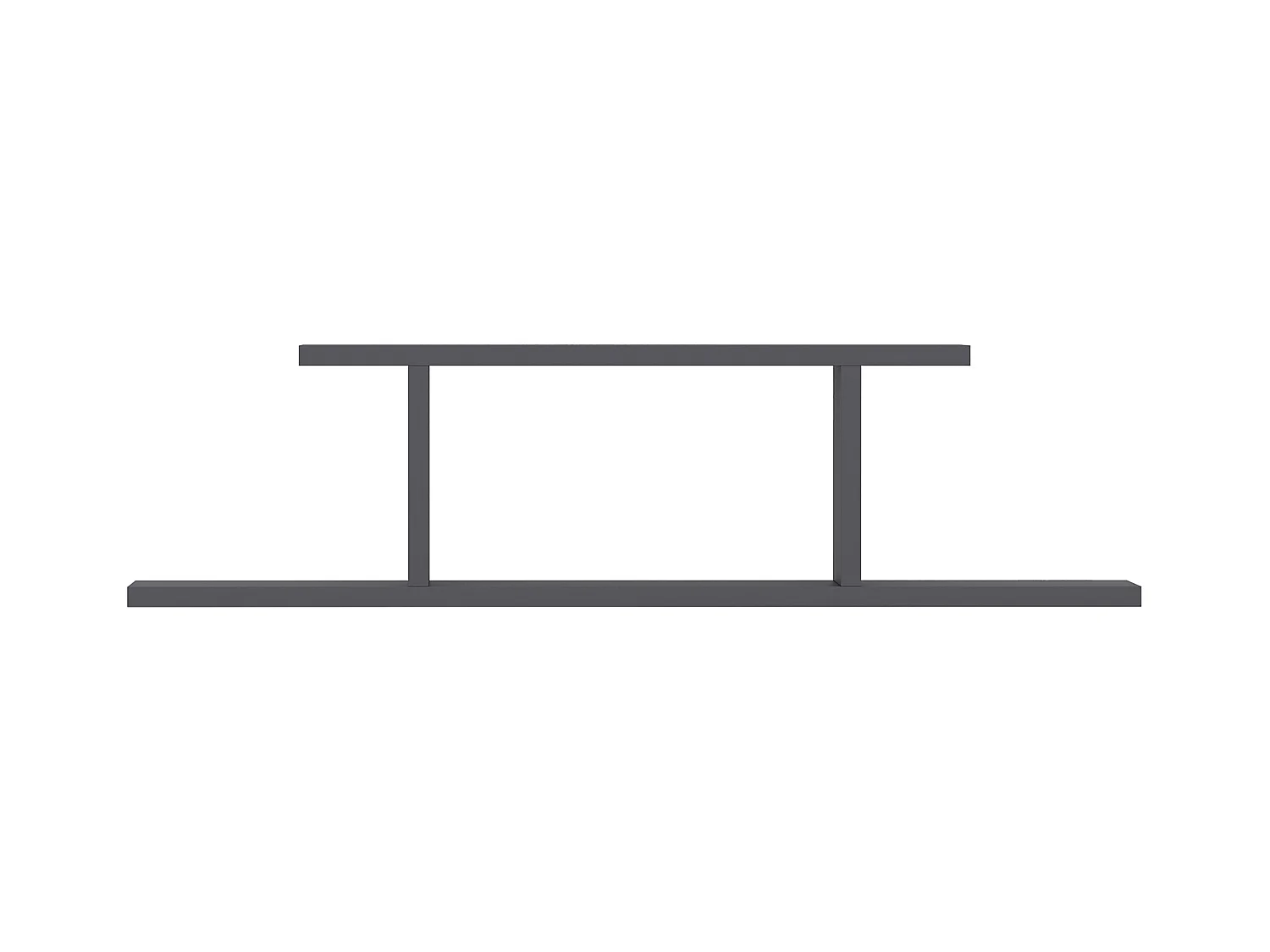 Etagère murale ATLANTIC- Anthracite - Anthracite, 90x23,2x19,6