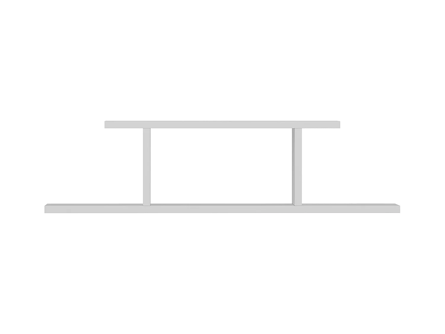 Etagère Murale ATLANTIC- Blanc - Blanc, 90x23,2x19,6