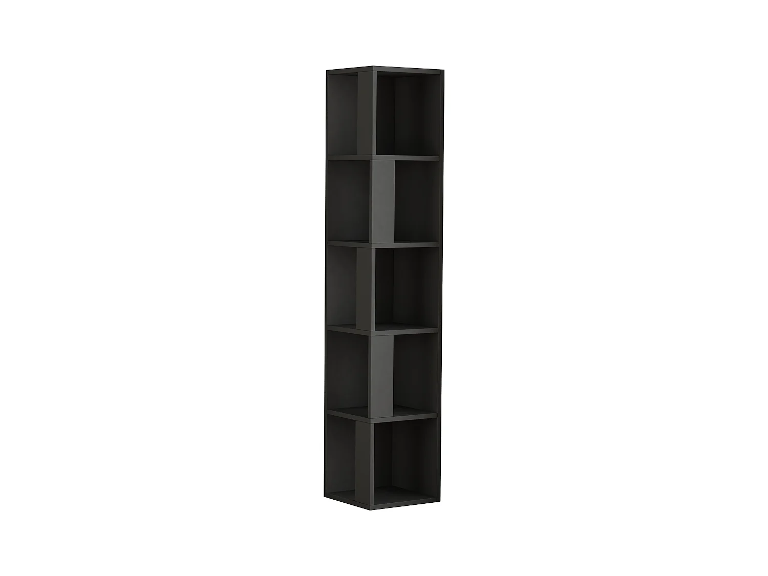 Etagère d'angle PIANO gris anthracite, 37x141x22